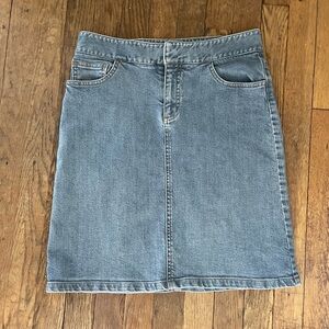 Theory Jean pencil skirt